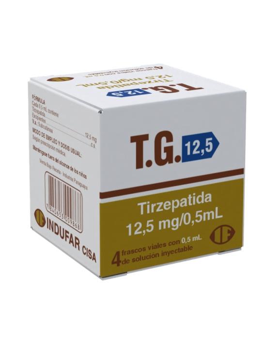 TG 12.5MG 4 AMPOLAS S/ SERINGA.