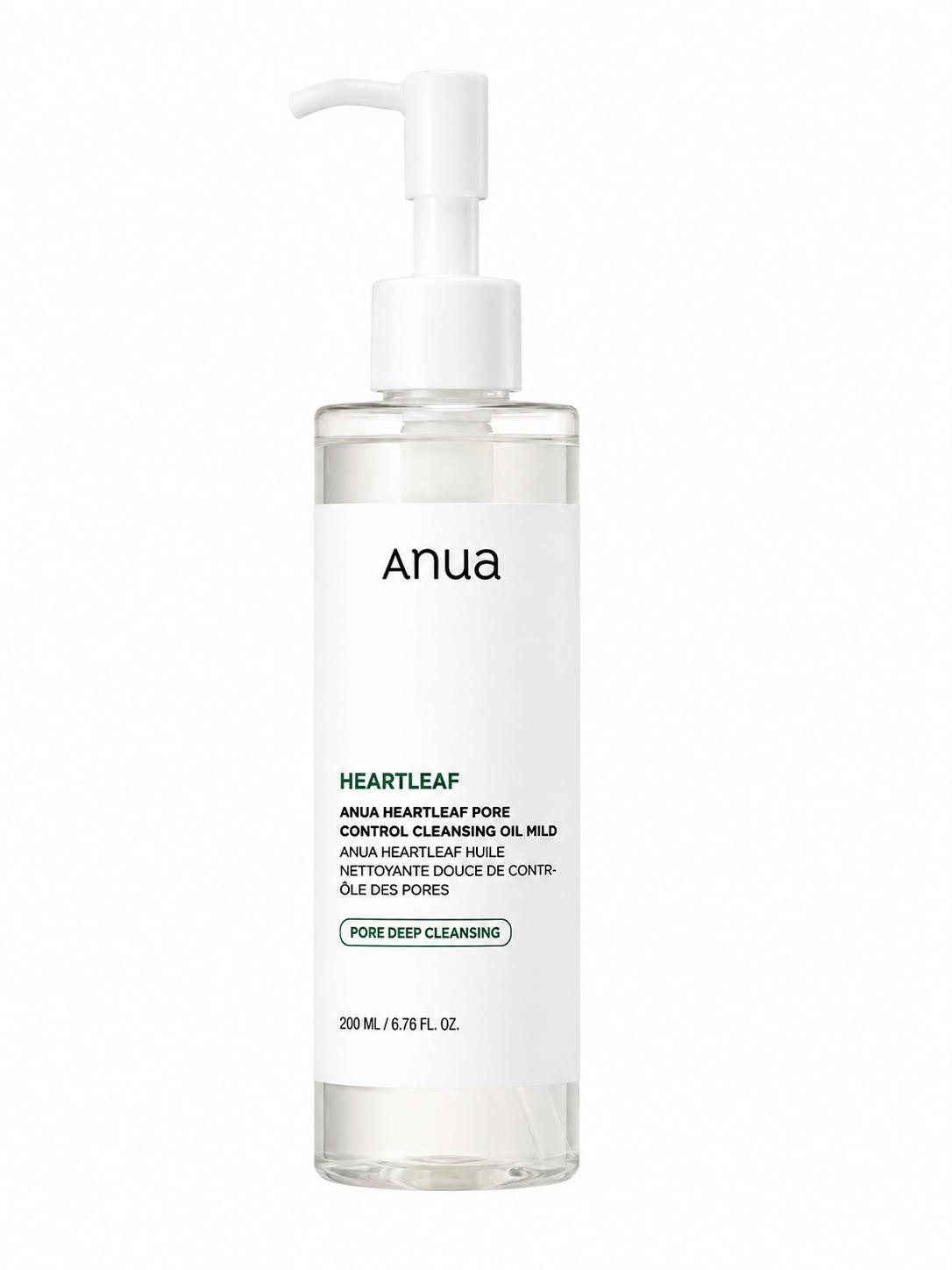 OLEO DE LIMPEZA FACIAL ANUA HEARTLEAF PORE CONTROL CLEANSING OIL MILD 200ML (735028)