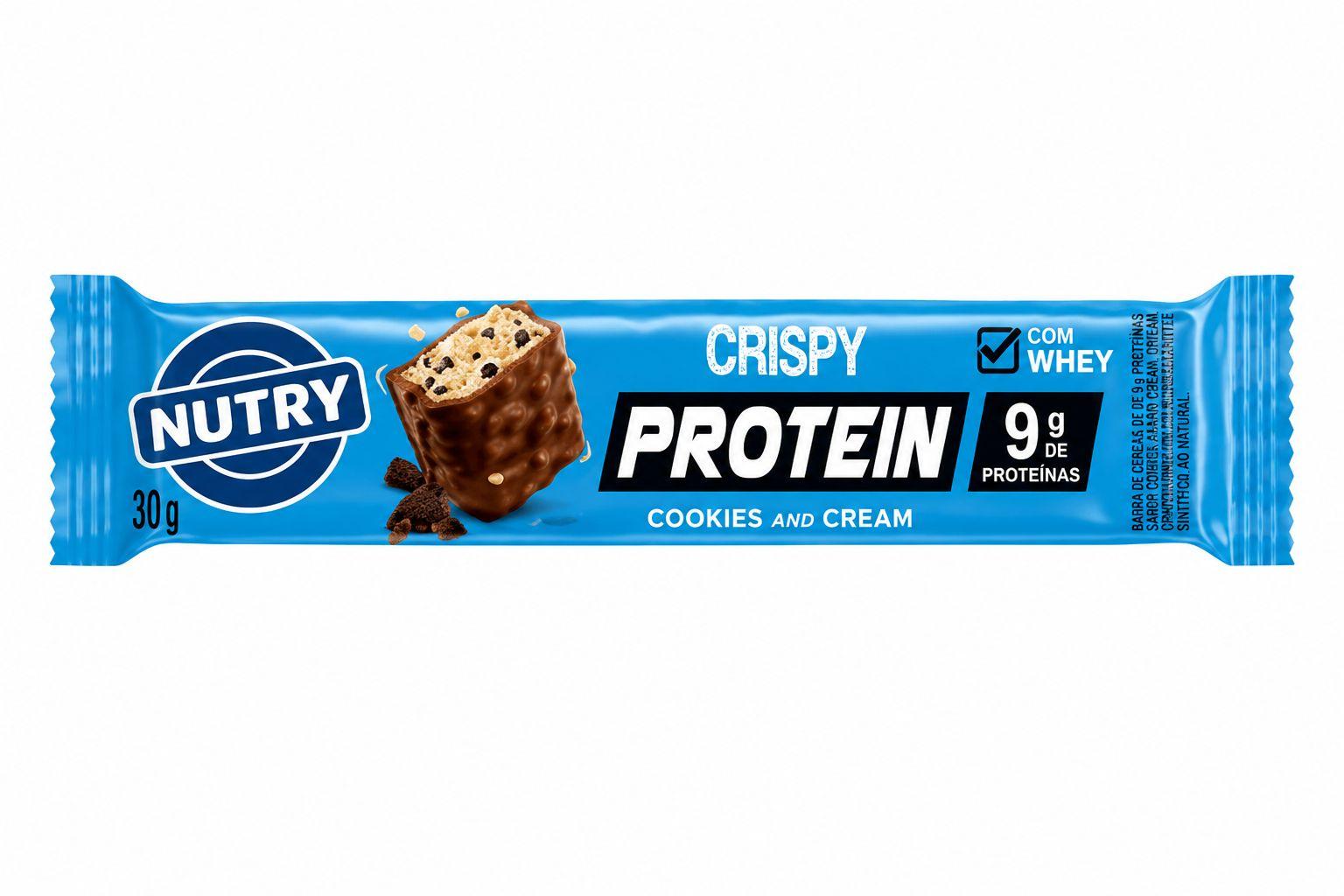 BARRA CEREAL NUTRY CRISPY PROTEIN COOKIES/CREAM