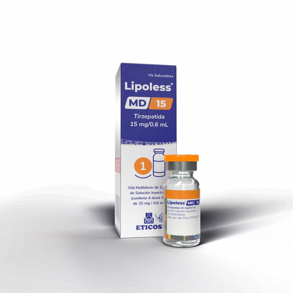 LIPOLESS 15MG 1 AMPOLA DE 2.4ML MULTIDOSE.