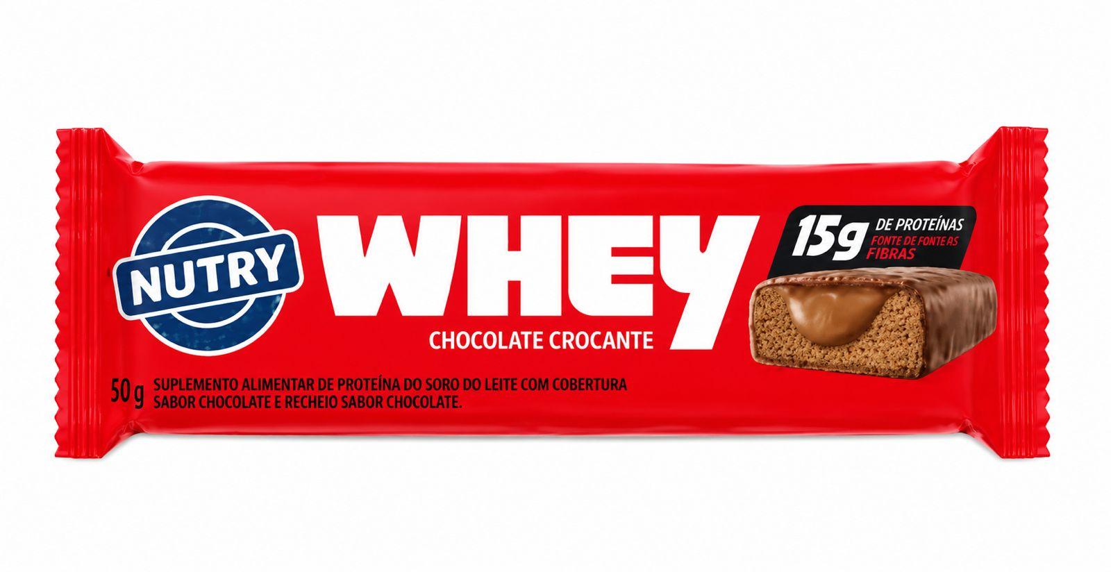 BARRA CEREAL NUTRY WHEY CHOCO CROC 50GR
