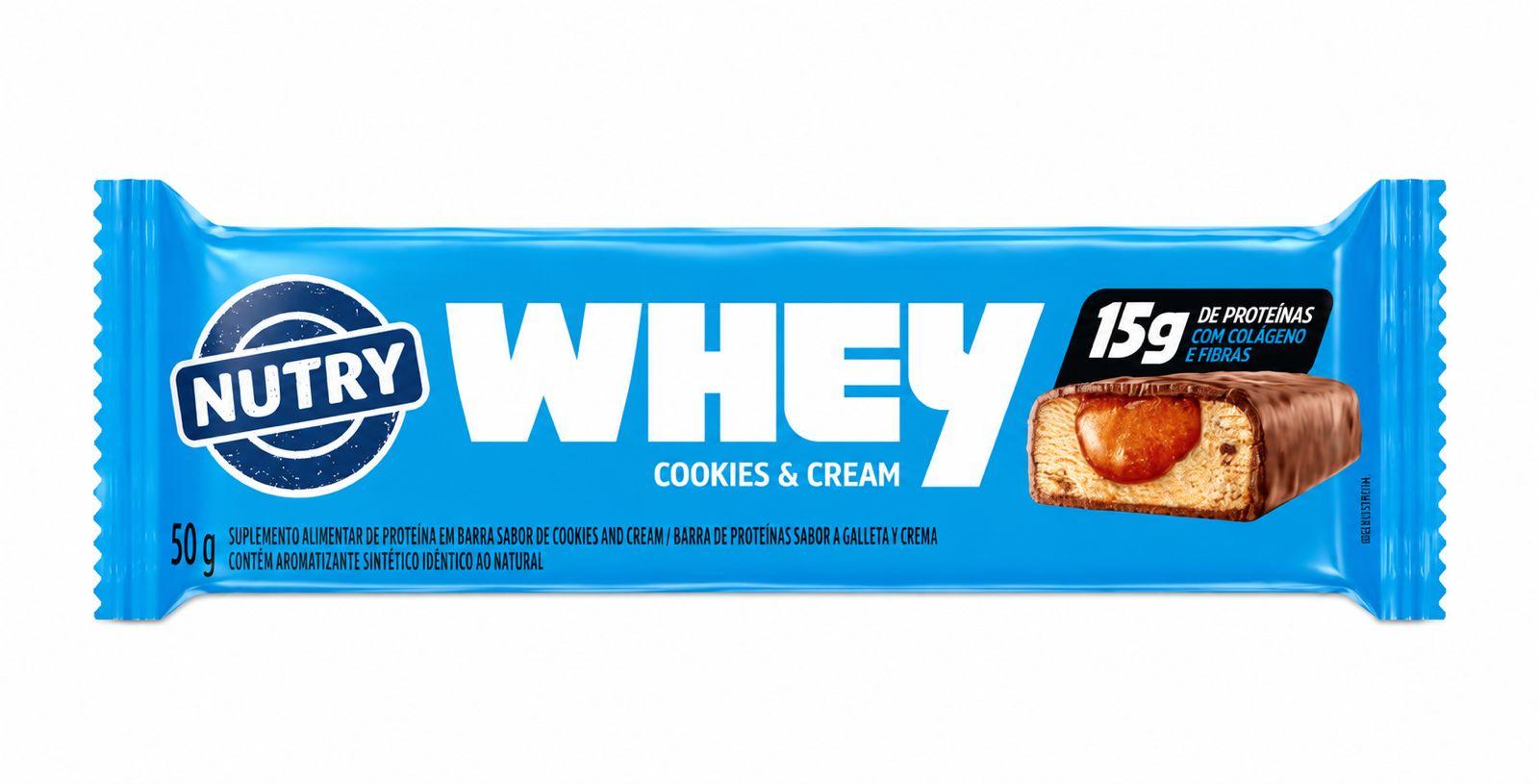 BARRA CEREAL NUTRY WHEY COOKIES CREAM 50GR