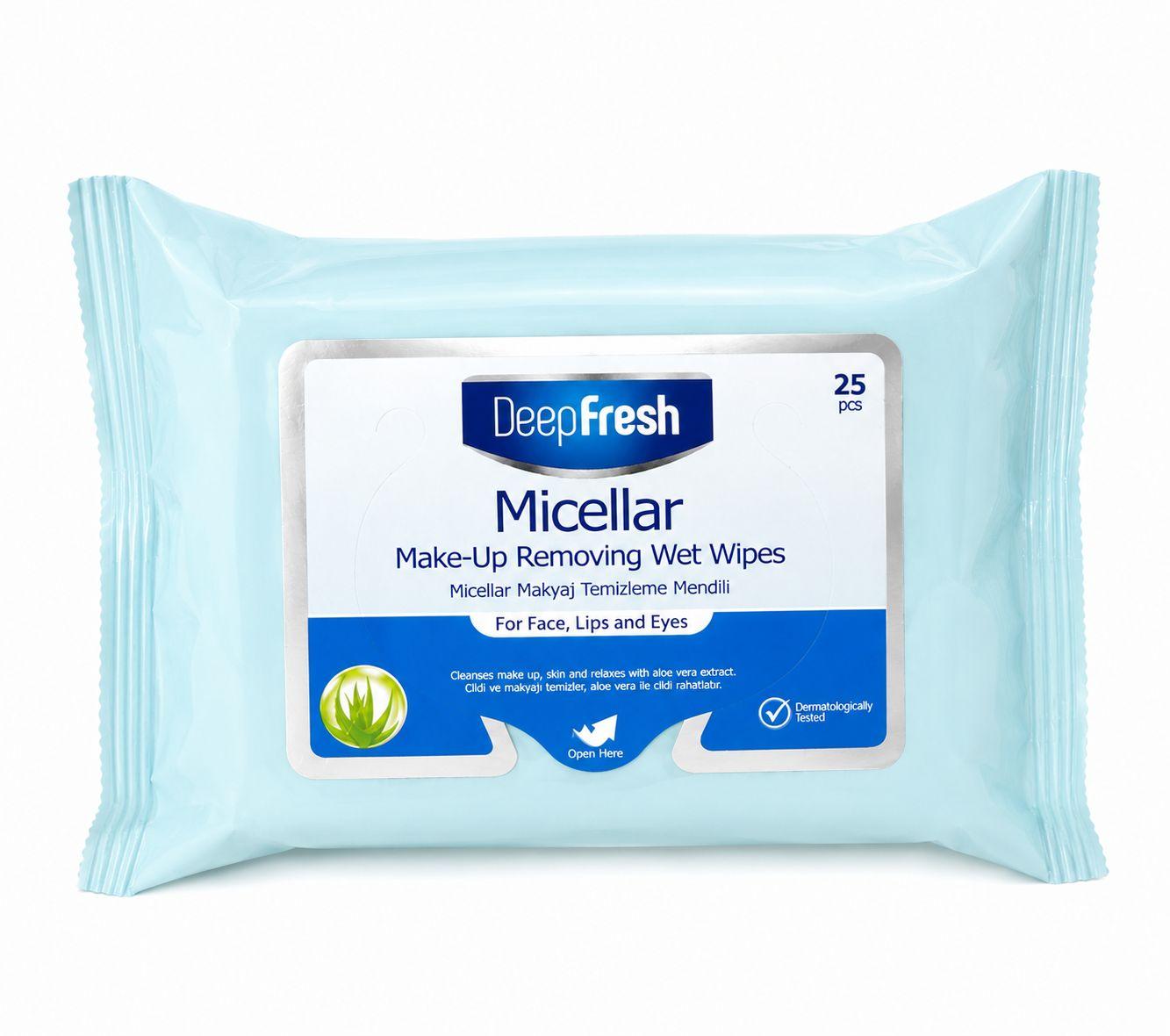TOALLITA HUMEDA DEEPFRESH AGUA MICELLAR 25PCS