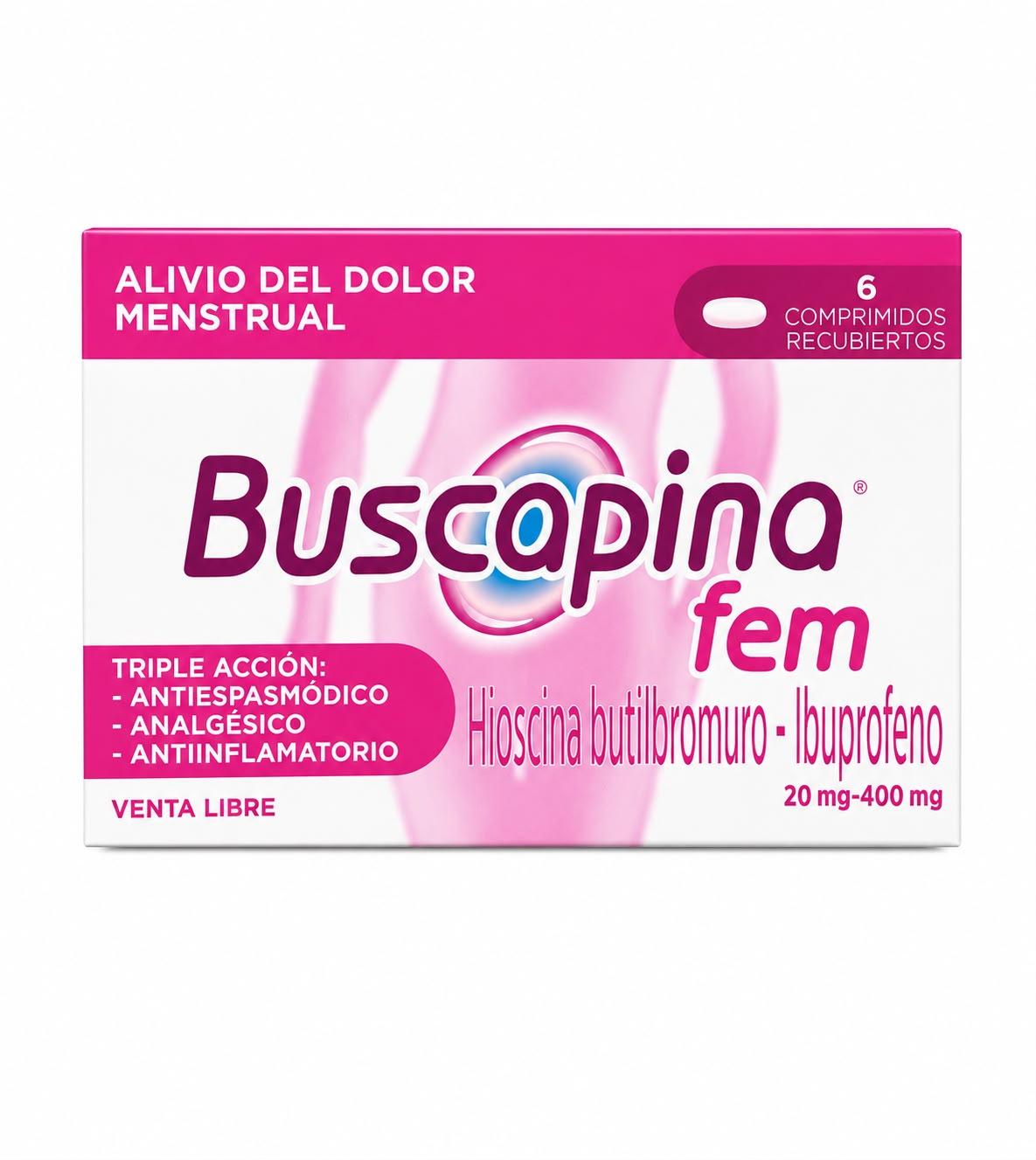 BUSCAPINA FEM 6 COMPRIMIDOS