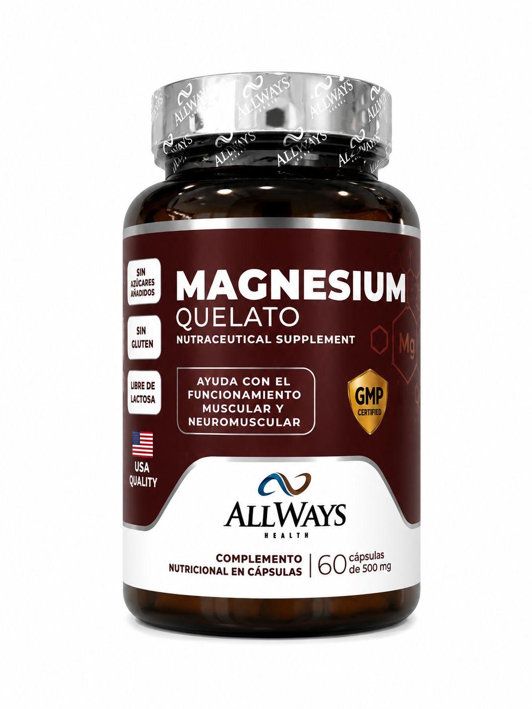 SUPLEMENTO ALLWAYS MAGNESIUM QUELATO 60CAP