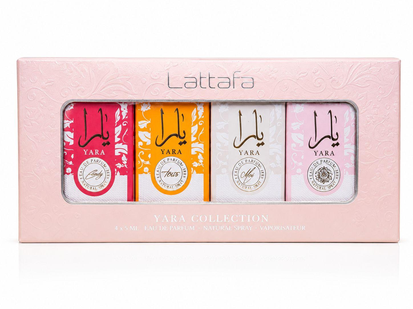 PERF. FEM LATTAFA YARA+TOUS+MOI+CANDY EDP KIT 5ML